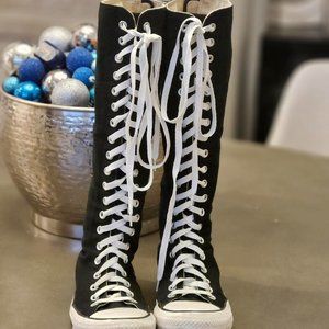 Converse CT All Star Knee High Womens Size 9 Shoes Black Canvas Boot Sneakers